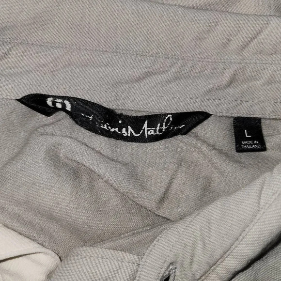 Travis Mathew Mens‎ Gray White Polo Shirt Large - Picture 5 of 6